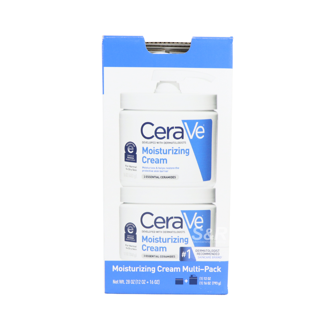 Cerave Moisturizing Cream Multi-Pack 12oz + 16oz